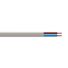 0.5 Oval 2 Core White Electrical Cable (Price per metre)