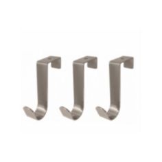 Headbourne 3 Polished Chrome Over The Door Hooks 20x85mm