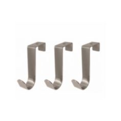 Headbourne 3 Polished Chrome Over The Door Hooks 20 mm x 85mm 