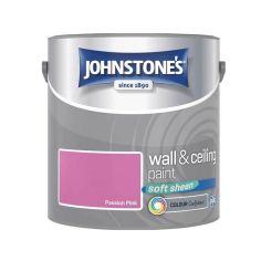 Johnstones Wall & Ceiling Soft Sheen Paint - Passion Pink 2.5L