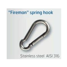 Fireman Spring Hook Stainless Steel 50mm