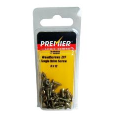 Premier ZYP Wood Screws - 3mm x 12mm - Pack of 50