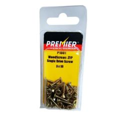 Premier ZYP Wood Screws - 3mm x 16mm - Pack of 50