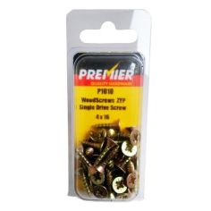 Premier ZYP Wood Screws - 4mm x 16mm - Pack of 40