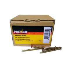 Premier Multipurpose ZYP Woodscrews 4.0 X 50mm - Box Of 200