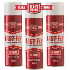 Fast Fix High Temperature Spray Adhesive 12 Cans x 500ml