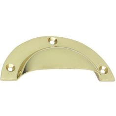 Polished Brass Semi-Circle Drawer Pull