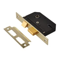 Union Polished Brass 3 Lever Mortice Sash Lock 79mm