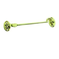 Polished Brass Silent Pattern Cabin Hook - 8"