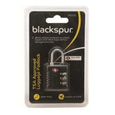 Plastic TSA Approved Luggage Padlock -Black