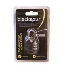 TSA Approved Luggage Padlock - Black