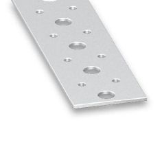 Galvanised Cold-Pressed Steel Perforated Flat Strip - 40mm x 2mm x 1m