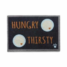 Howler & Scratch Hungry Black / Orange Floor Mat - 40 x 60cm