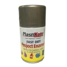 Plastikote Fast Dry Project Enamel Spray Paint - Pewter 100ml