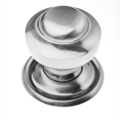 Pewter Victorian Round Centre Door Knob 