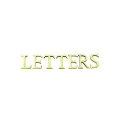 Pin Fix Letter C Polished Brass 2" (50mm)