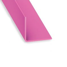 Pink PVC Equal Corner Profile - 20mm X 20mm X 2m