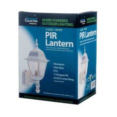 Powermaster Lantern 4 Sided White With PIR