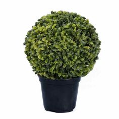 Artificial Green Hedge Plant In Pot - 16x23cm