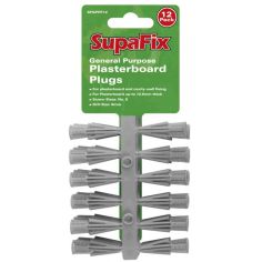 SupaFix General Purpose Plasterboard Plugs - No.8 - 12 Pack 