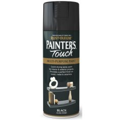 Rust-Oleum Painters Touch Spray Paint - Black Gloss 400ml