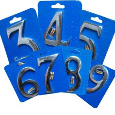 Primalite Polished Chrome Metal Pin Fix Numerals