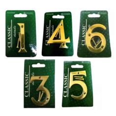 Classic Polished Brass Numbers