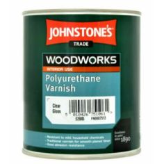 Johnstone's Clear Varnish Gloss Polyurethane Interior - 750ml