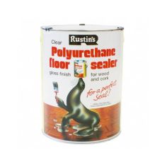 Rustins Clear Polyurethane Gloss Finish Floor Sealer 5L