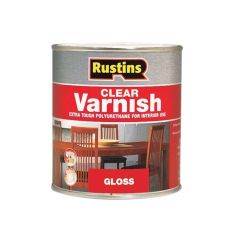 Rustins 250ml Polyurethane Gloss Varnish Clear