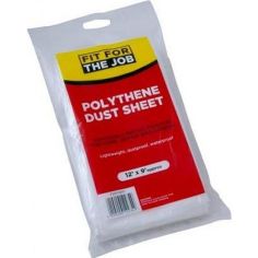 Fit For The Job Polythene Dust Sheet - 12 x 9 Ft