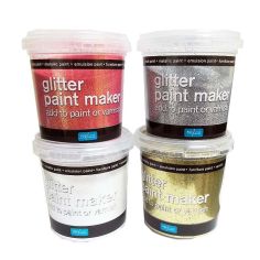 Polyvine Glitter Paint Maker - Gold, Silver, Pink, Rainbow Glitter 75ml