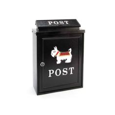 Arboria Black Mail Box With Scotty Dog Design