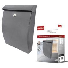 De Vielle Grey ABS All Weather Post Box 
