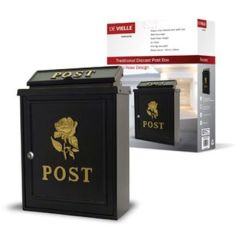 De Vielle Gold Rose Diecast Post Box