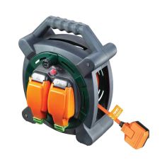 Masterplug 20m Cable Reel With 2 x Outdoor Sockets