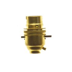Powermaster Brass Lampholder Switched