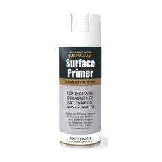 Rust-Oleum Surface Primer Superior Adhesion White Matt Spray Paint - 400ml