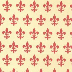 Classic Cream / Red Vector Design Self Adhesive Contact 1m x 45cm