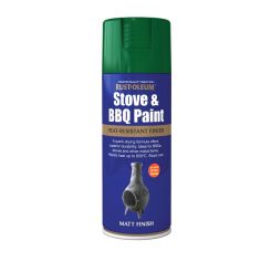 Rust-Oleum Stove & BBQ Spray Paint  - Green Matt 400ml