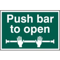 Push bar to open - PVC Sign (300mm x 200mm)