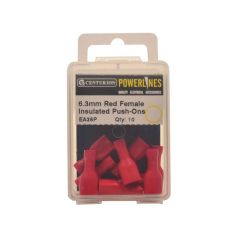 6.3mm Red Female Insulated Push-Ons (Pack of 10)