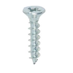 4.0 x 20 Solo Woodscrew PZ2 CSK Zinc 200 PCS