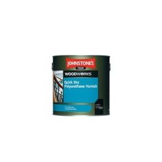 2.5Ltr Johnstones Quick Dry Polyurethane Varnish Clear Gloss