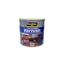 Rustins Coloured Varnish - Satin Teak 250ml