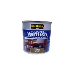 Rustins Coloured Varnish - Satin Oak 250ml