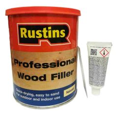 Rustins Professional Base & Hardener Wood Filler - 1Kg Natural