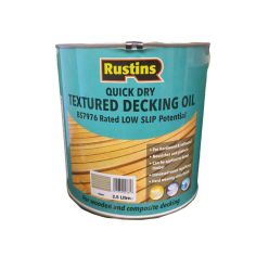 Rustins QD Textured Decking Oil - Clear 2.5L