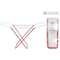 Clothes Rack 18m red / white metal