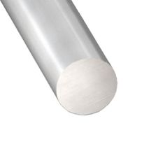 Anodised Aluminium Colourless Round Rod - 6mm x 1m